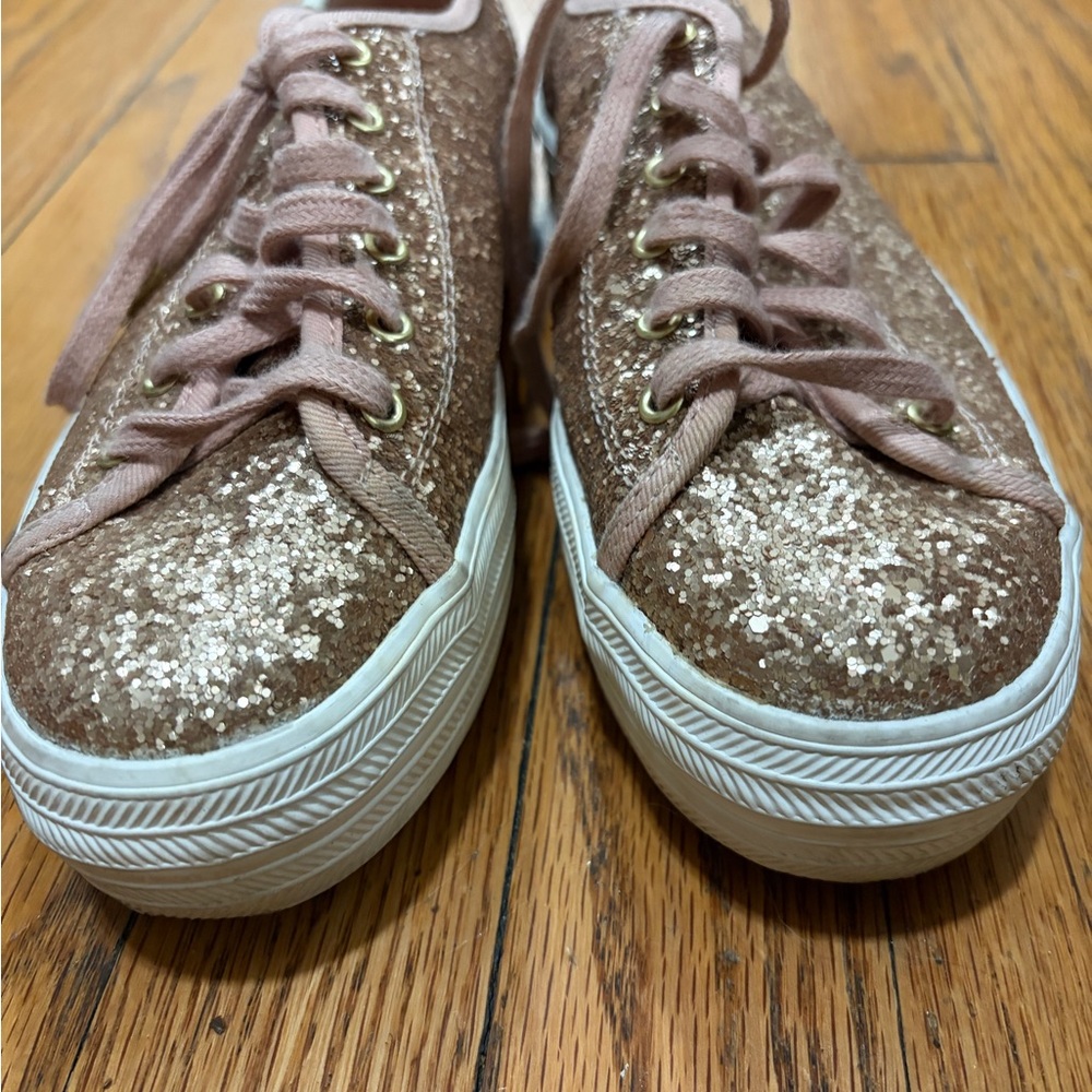 Pink glitter Keds + Kate Spade Women's Sneakers